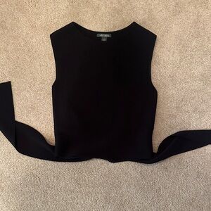 Target Wild Fable Black Tank Top with Back Tie Detail XXS